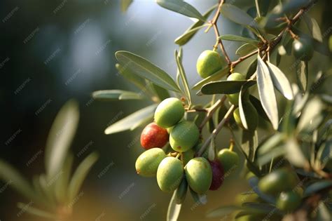 Aceitunas en un árbol