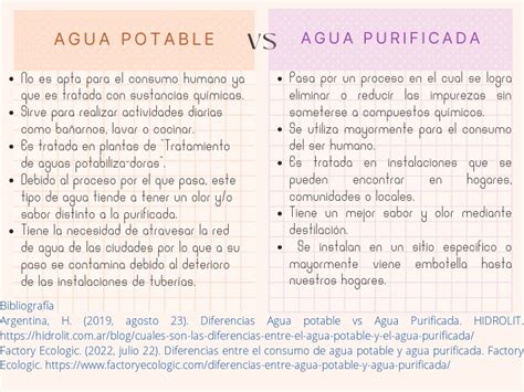 Agua Potable vs. Agua Purificada