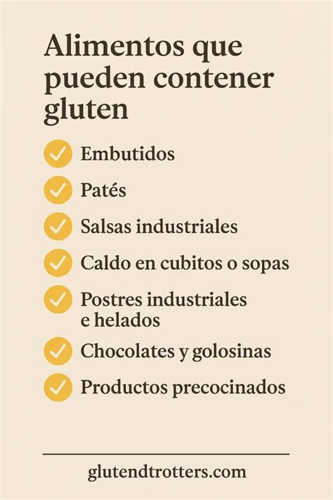 Alimentos Prohibidos con Gluten