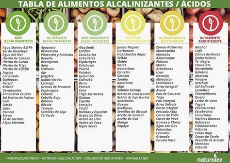 Alimentos alcalinos y ácidos
