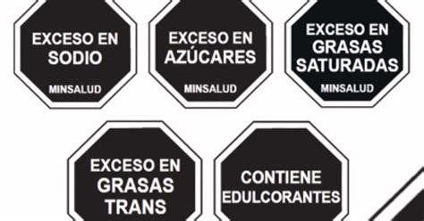 Alimentos con sellos de advertencia
