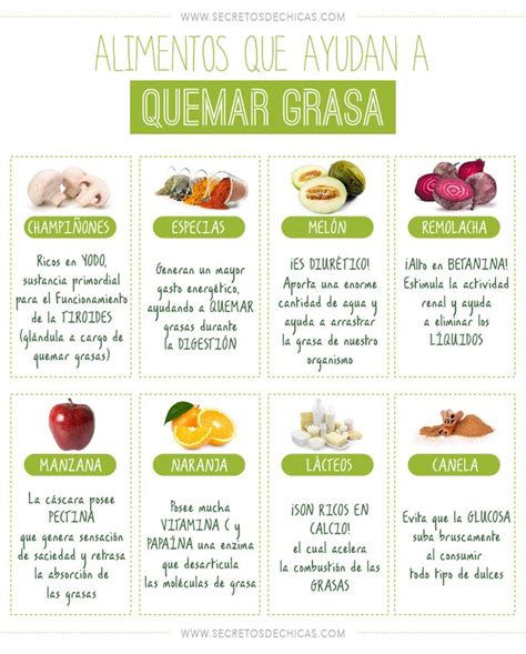 Alimentos para quemar grasa y tonificar
