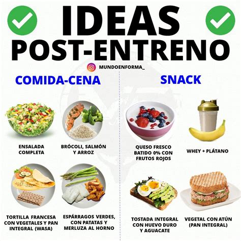 Alimentos post-entrenamiento