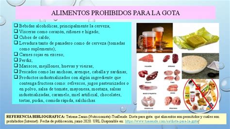 Alimentos prohibidos para la gota