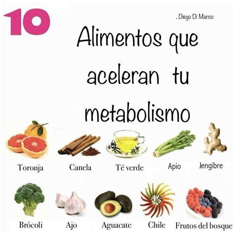 Alimentos que ayudan a acelerar el metabolismo