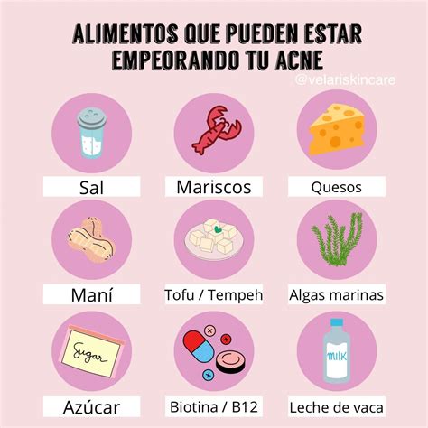 Alimentos que causan acné
