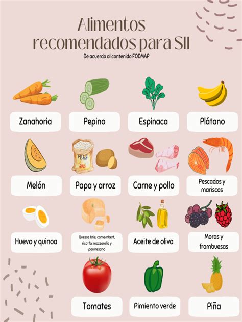 Alimentos recomendados para el SII