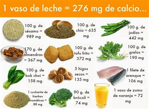 Alimentos ricos en Calcio