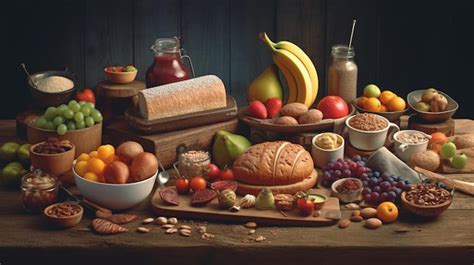 Alimentos saludables en una mesa
