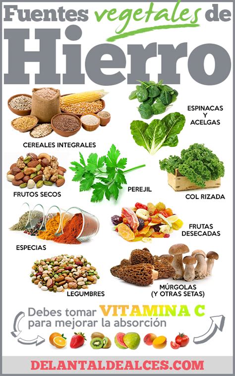 Alimentos vegetarianos ricos en hierro