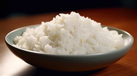 Arroz blanco en un tazón