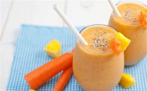 Batido de miel, avena y zanahoria
