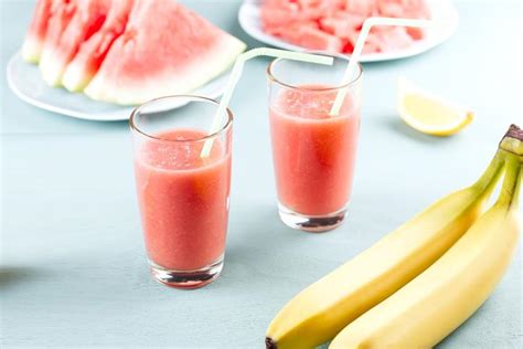 Batido de sandía y plátano