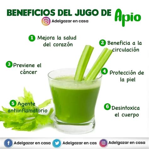 Beneficios del jugo de apio
