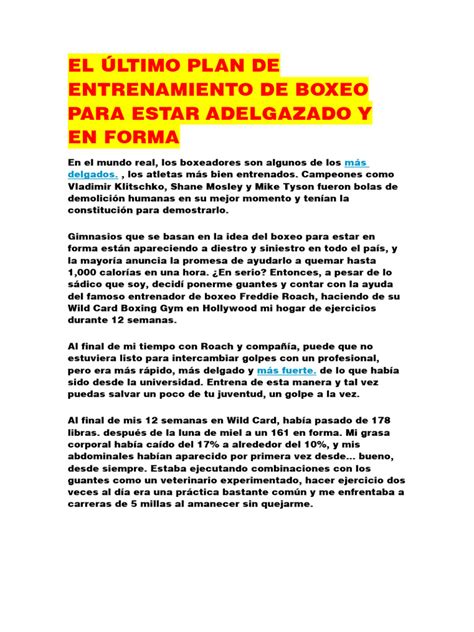 Boxeo para adelgazar
