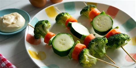 Brochetas de vegetales veganas