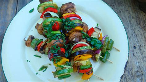 Brochetas de verduras a la parrilla