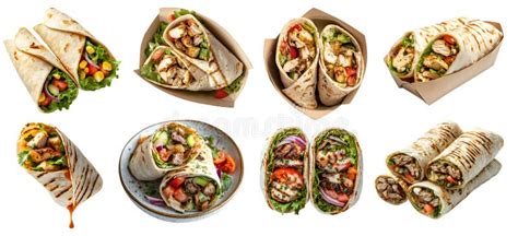 Burrito con diferentes ingredientes