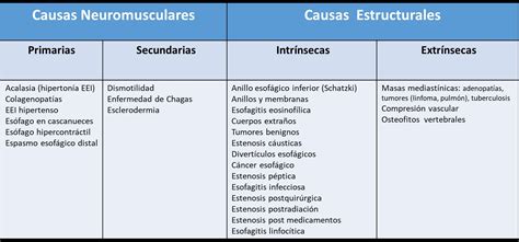 Causas de la disfagia esofágica