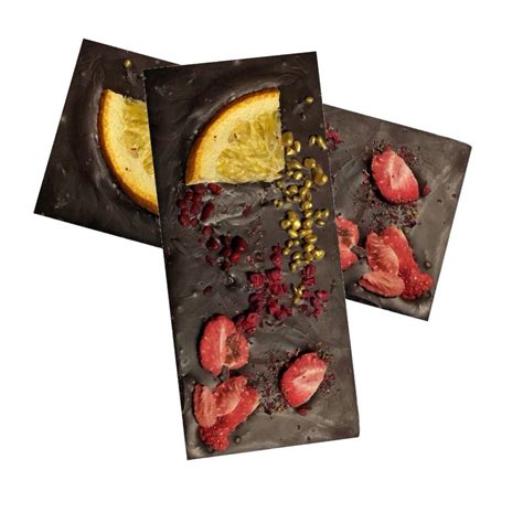 Chocolate negro con frutas