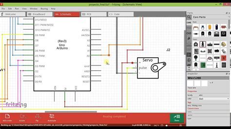 Circuito construido usando Fritzing