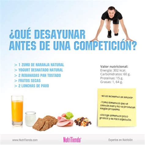 Comida antes de la competencia