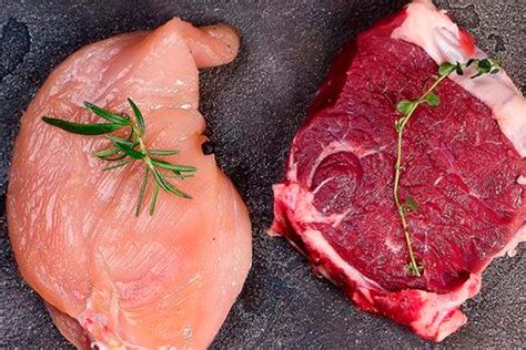 Comparación de carnes rojas y blancas