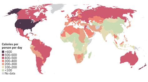 Consumo de Calorías en el Mundo