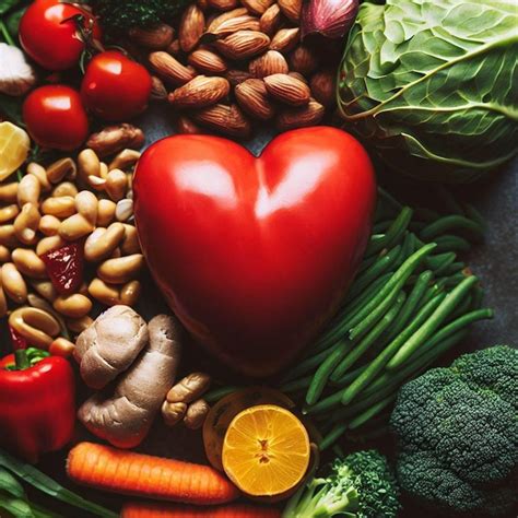 Corazón y alimentos saludables