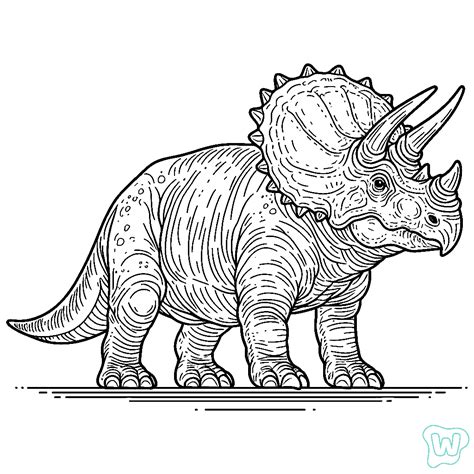 Dibujo para colorear de un Triceratops