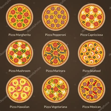 Diferentes tipos de pizza