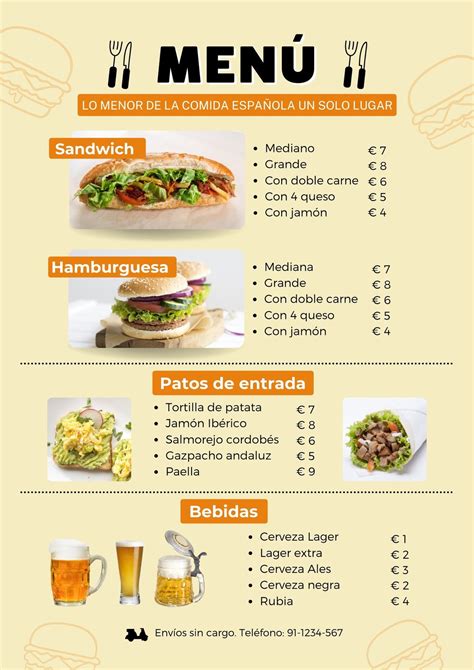Ejemplo de menú