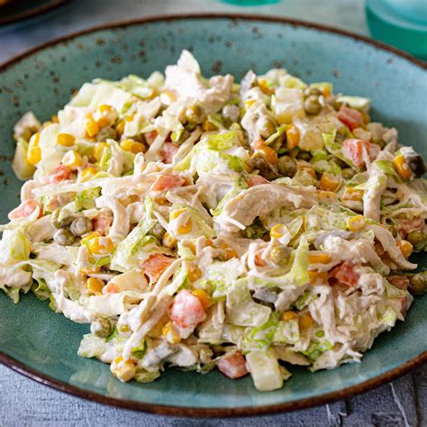 Ensalada de pollo con verduras