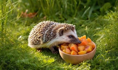 Erizo de tierra comiendo