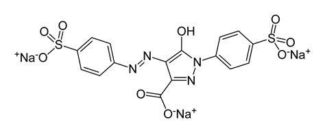 Estructura química de la Tartrazina