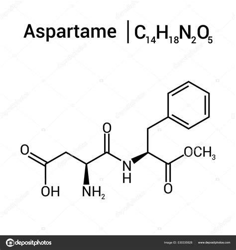 Estructura química del Aspartamo
