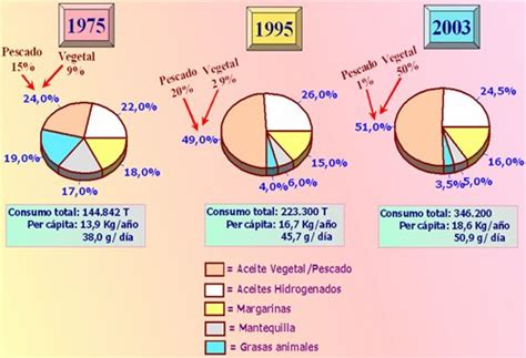 Evolución del consumo de materias grasas en Chile (1975-2003)