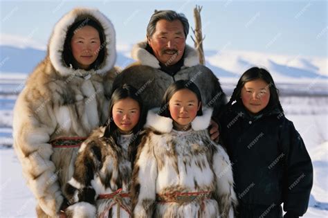 Familia Inuit en Alaska