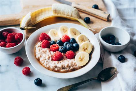 Gachas de avena con frutas