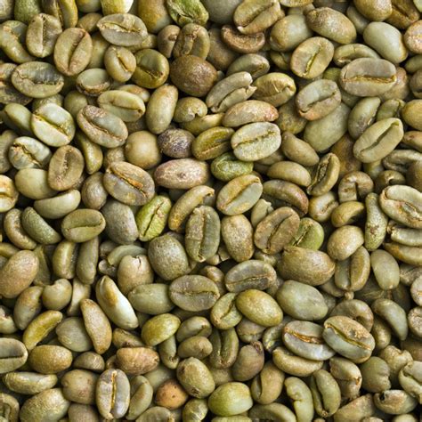 Granos de café verde sin tostar