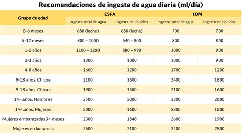 Guía de ingesta de agua diaria