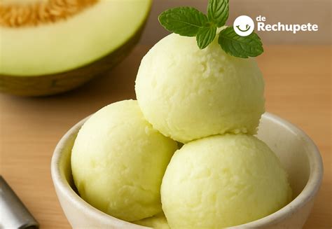 Helado de melón vegano casero