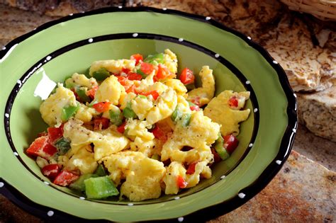 Huevos revueltos con vegetales
