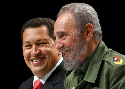 Hugo Chávez y Fidel Castro