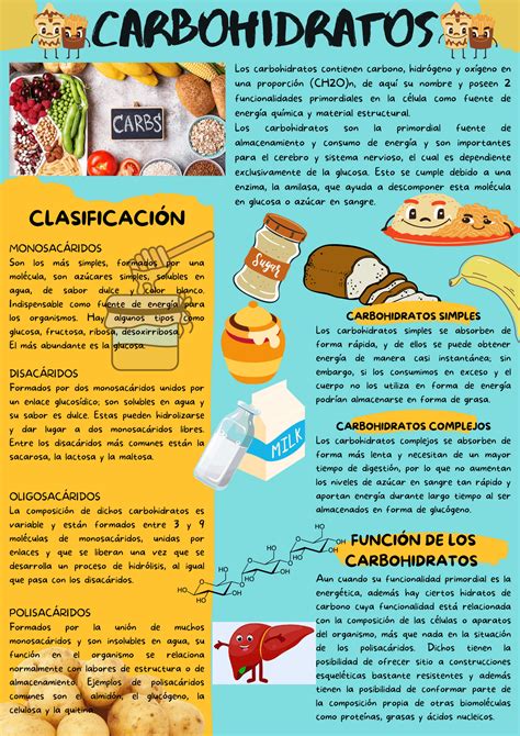 Infografía de carbohidratos