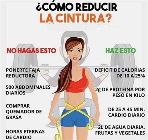 Infografía de consejos para reducir la cintura