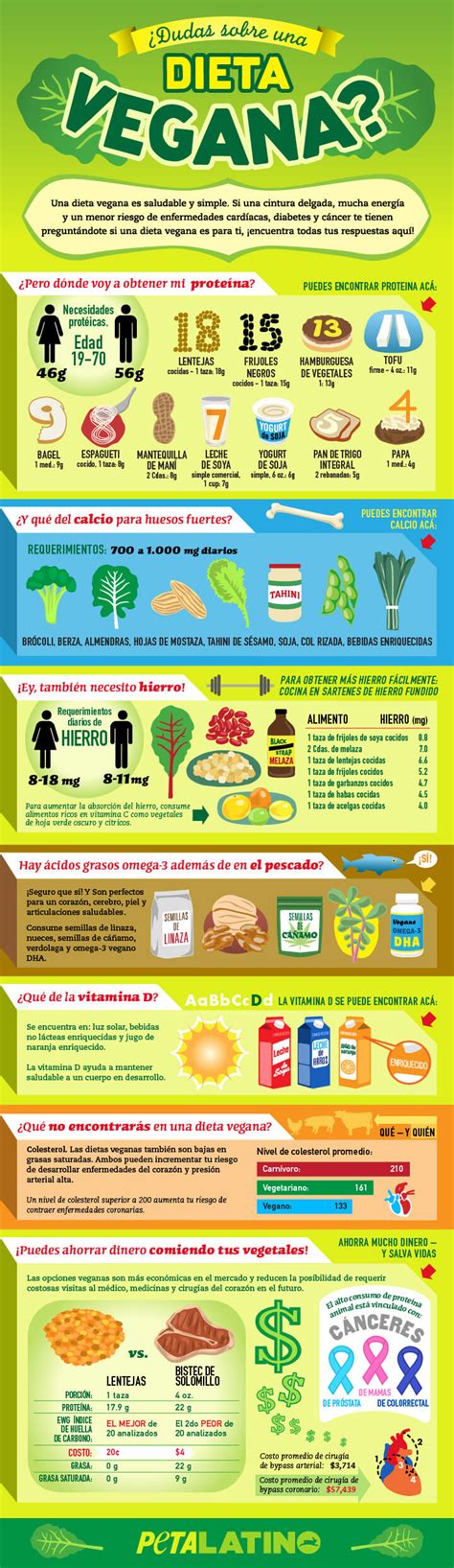 Infografía de dieta vegana