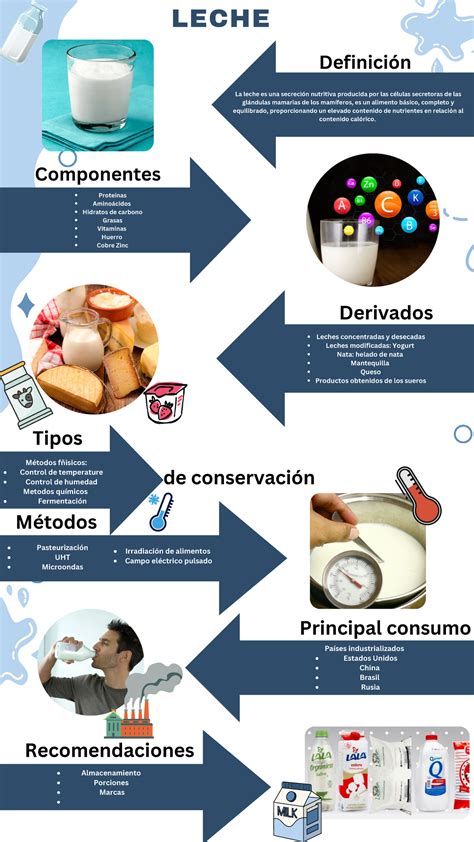 Infografía de leche