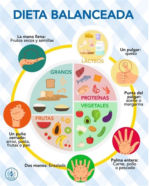 Infografía de una dieta balanceada