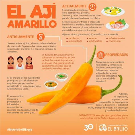 Infografía del ají verde y sus nutrientes